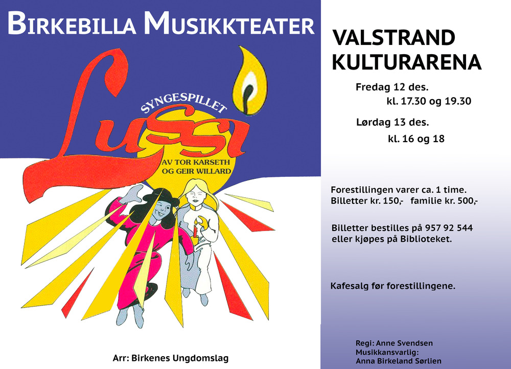 Plakaten for Lussi-forestillinga